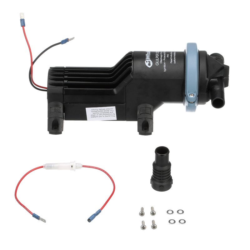 Whale BP1552 Gulper 220 Pump, Manages Gray Waste, 3.5 GPM Flow Rate, 12V DC, Â¾-Inch Hose Connections, Black - Image 4